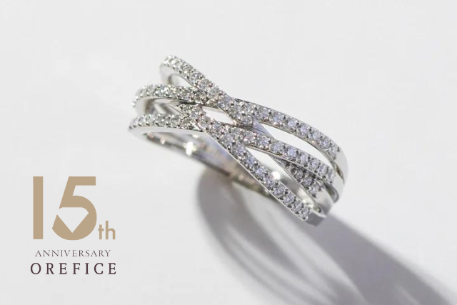【新作紹介】8/8発売!オレフィーチェらしいデザインに輝きを詰め込んだダイヤモンドリング