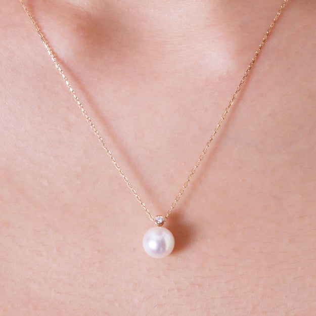 K18/Pt「アコヤパール ファーギー」ネックレス