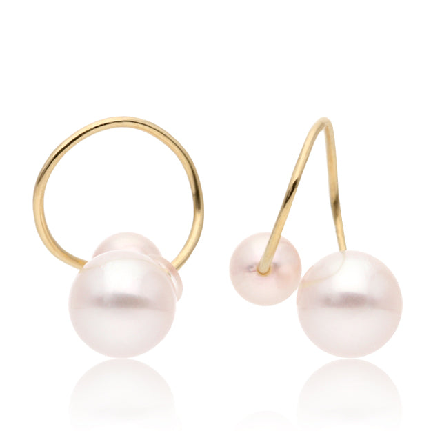 K18/Pt「アコヤパール アリア」ピアス