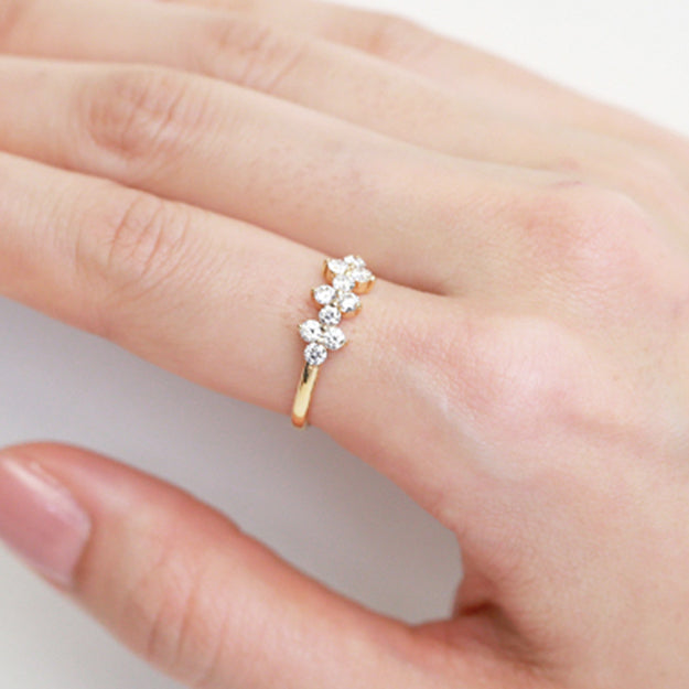 K18/Pt「ブリリアント グロリア」リング