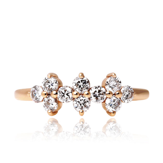 K18/Pt「ブリリアント グロリア」リング