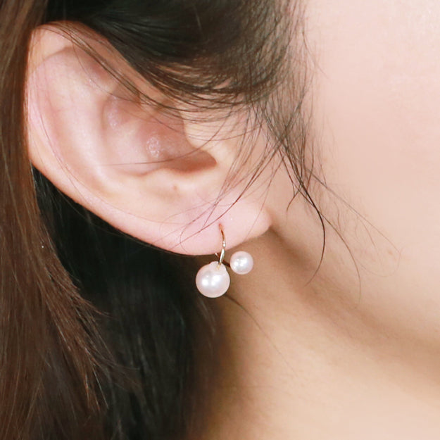 K18/Pt「アコヤパール アリア」ピアス