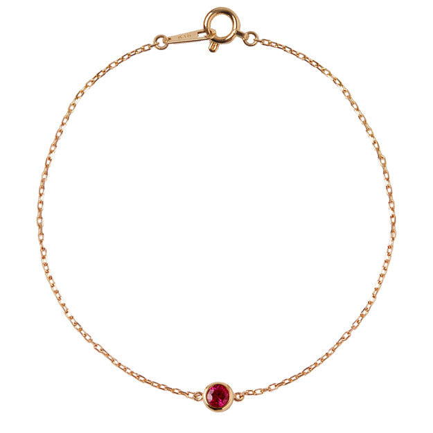 K18/Pt「ルビー ヌード」ブレスレット