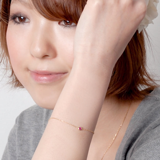 K18/Pt「ルビー ヌード」ブレスレット