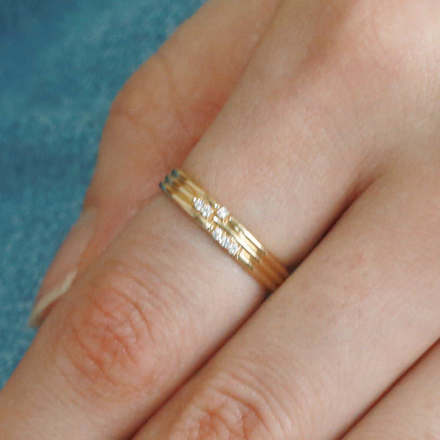 K18/Pt「ウィステリア」リング