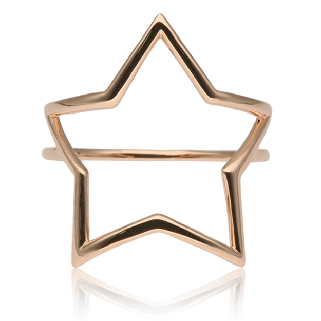 K18/Pt「エルモ スター」リング