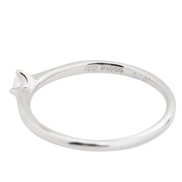 K18/Pt「中石0.1ct リロ」エンゲージリング