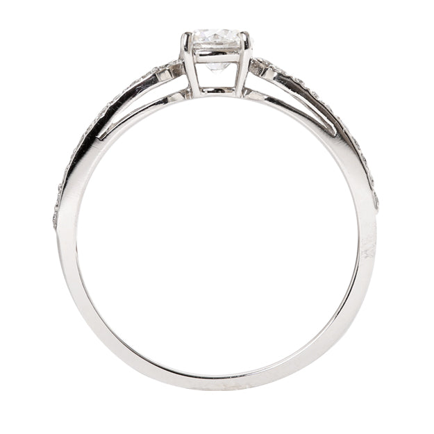 K18/Pt「中石0.3ct オーキッド」エンゲージリング