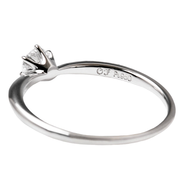 K18/Pt「中石0.2ct アリス」エンゲージリング