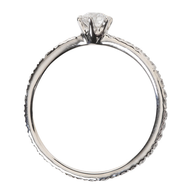 K18/Pt「中石0.2ct ティアナ」エンゲージリング