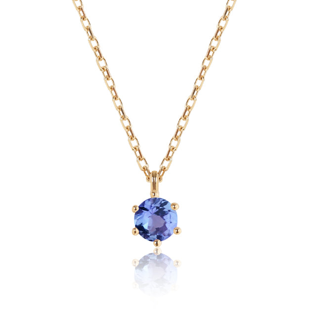 K18「タンザナイト ポッピングバース」ネックレス