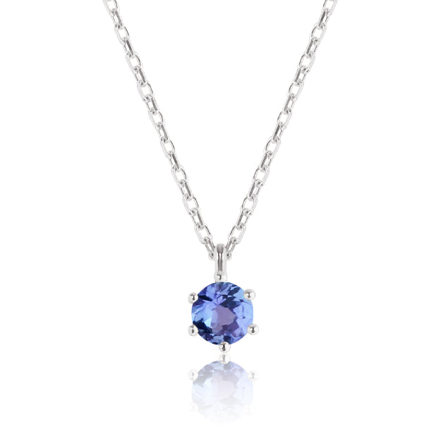 K18「タンザナイト ポッピングバース」ネックレス
