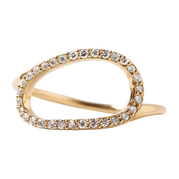 K18/Pt「ロージー オーバル」リング