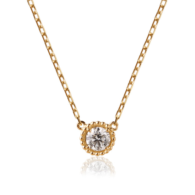 K18/Pt「0.1ctダイヤ ピコ」ネックレス