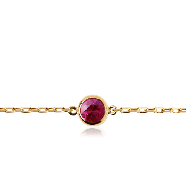 K18/Pt「ルビー ヌード」ブレスレット