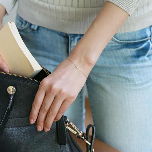 K18/Pt「0.1ctダイヤ ヌード」ブレスレット