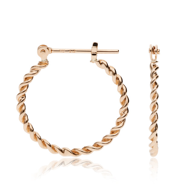 K18/Pt「ケイティ フープ」ピアス