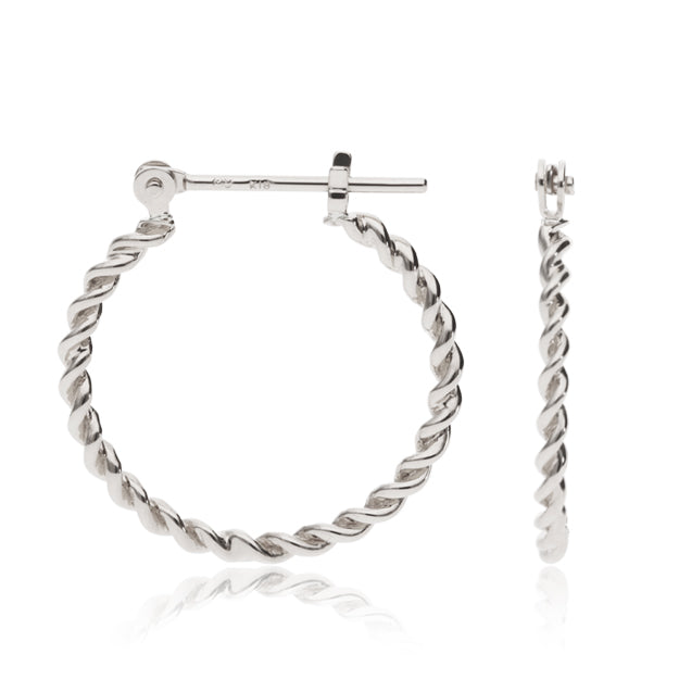 K18/Pt「ケイティ フープ」ピアス