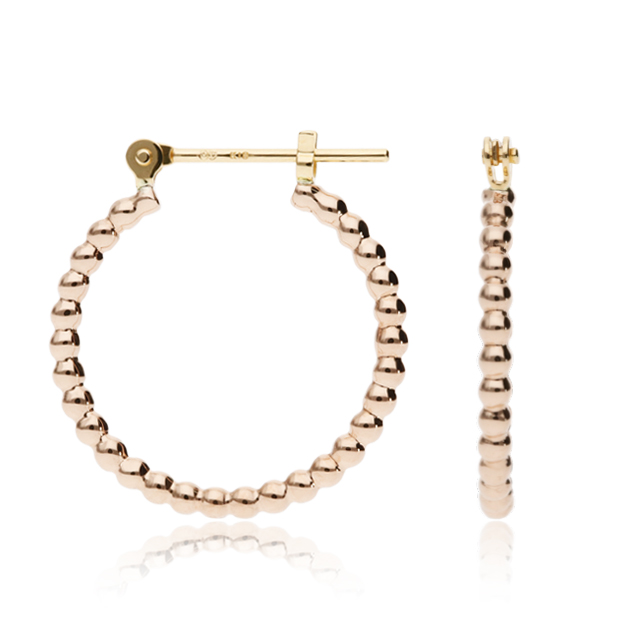 K18/Pt「カトレア フープ」ピアス