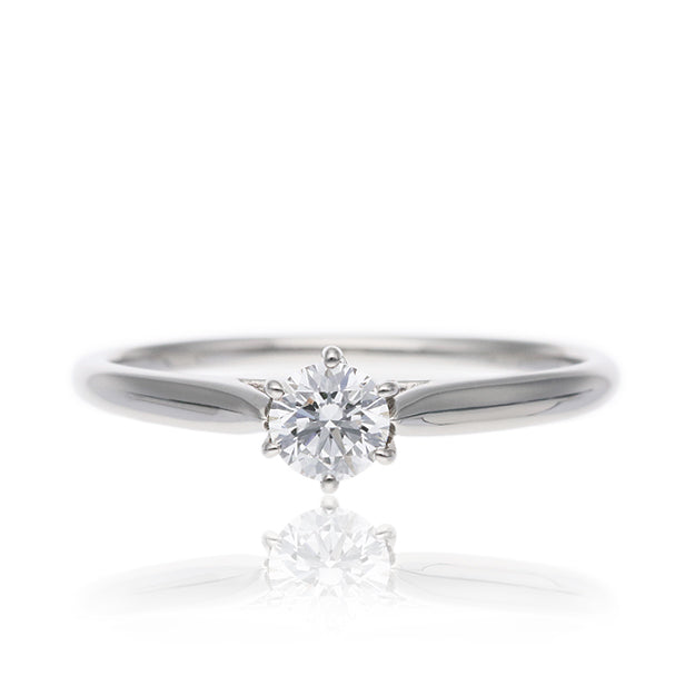 K18/Pt「中石0.2ct カリス」エンゲージリング