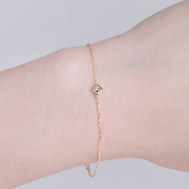 K18/Pt「0.1ctカレ」ブレスレット