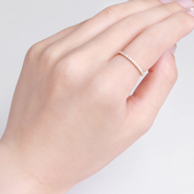 K18/Pt「リサ フルエタニティ」リング ー イエローゴールド