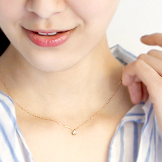 K18/Pt「0.1ctコロ」ネックレス