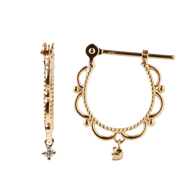 K18/Pt「サリー」ピアス