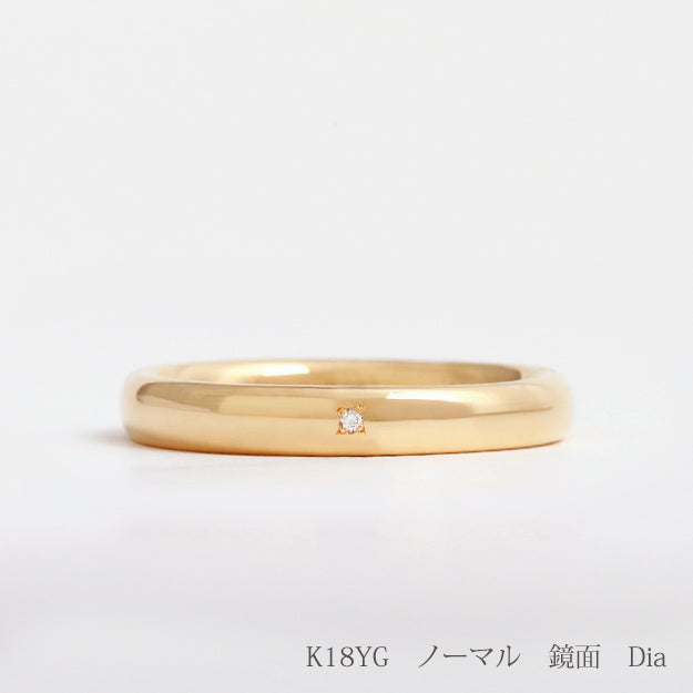K18/Pt「ミーレ ミディ」リング - イエローゴールド