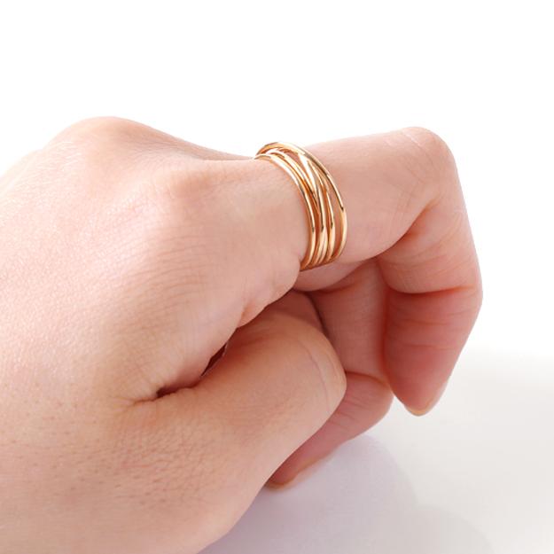 K18/Pt「ヘーゼル」リング