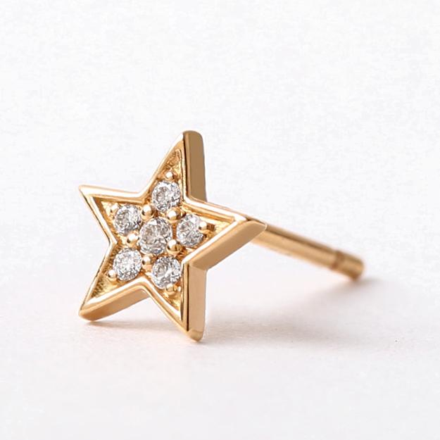 K18/Pt「シエル」ピアス(片耳用)