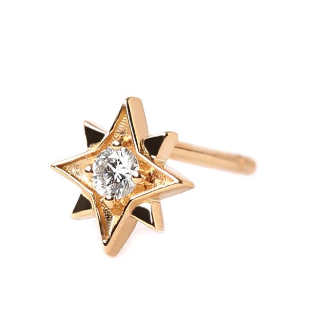 K18/Pt「ソレイユ」ピアス(片耳用)