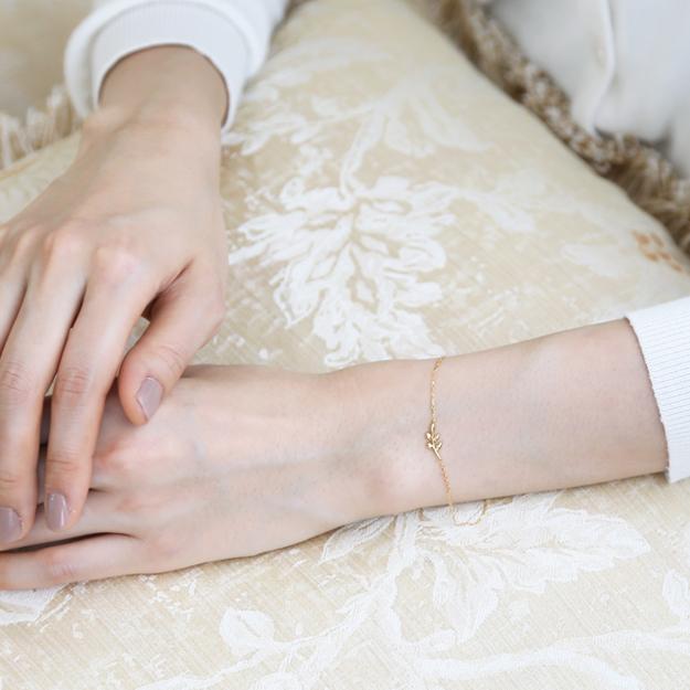 K18/Pt「リーフ」ブレスレット