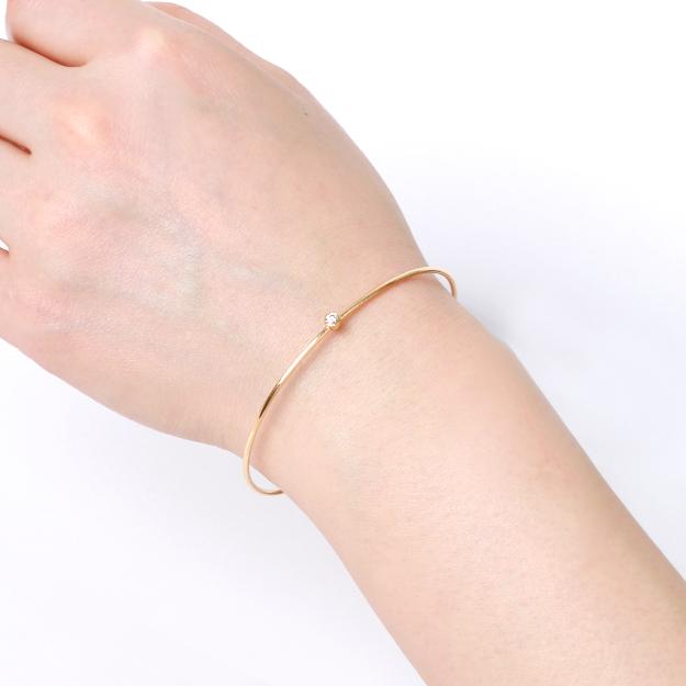 K18「0.06ctヌード」バングル