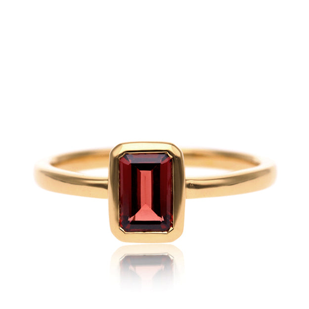 K18/Pt「ガーネット セーラ」リング