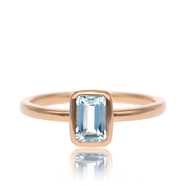 K18/Pt「アクアマリン セーラ」リング