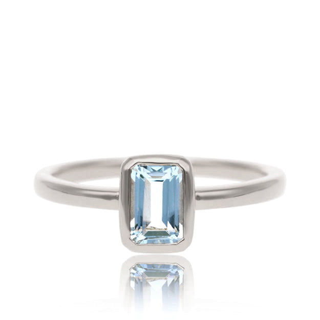 K18/Pt「アクアマリン セーラ」リング