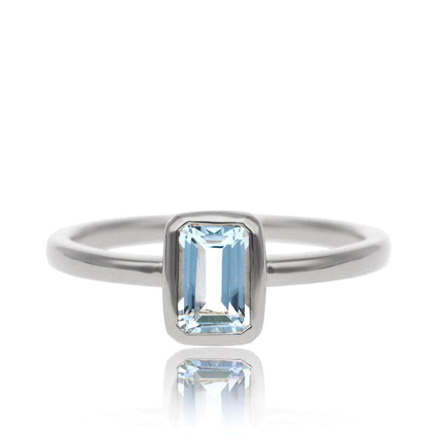 K18/Pt「アクアマリン セーラ」リング