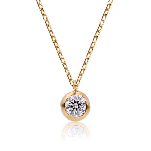 K18/Pt「0.1ctレオ」ネックレス