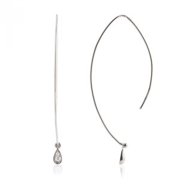 K18/Pt「レーヌ フープ」ピアス