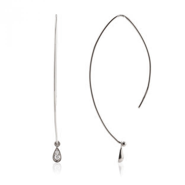 K18/Pt「レーヌ フープ」ピアス