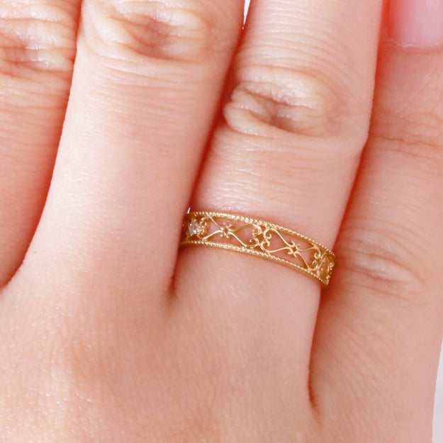 K18/Pt「カプリ」リング