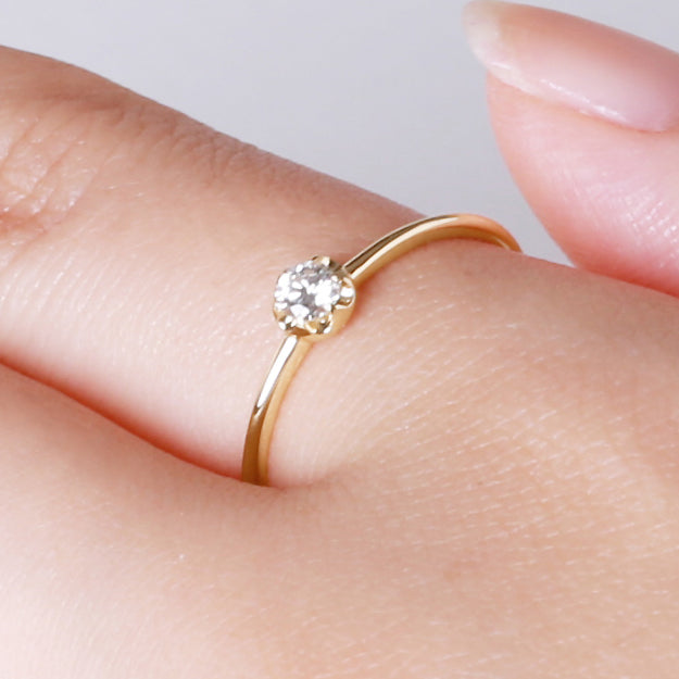 K18/Pt「0.1ctミオ」リング