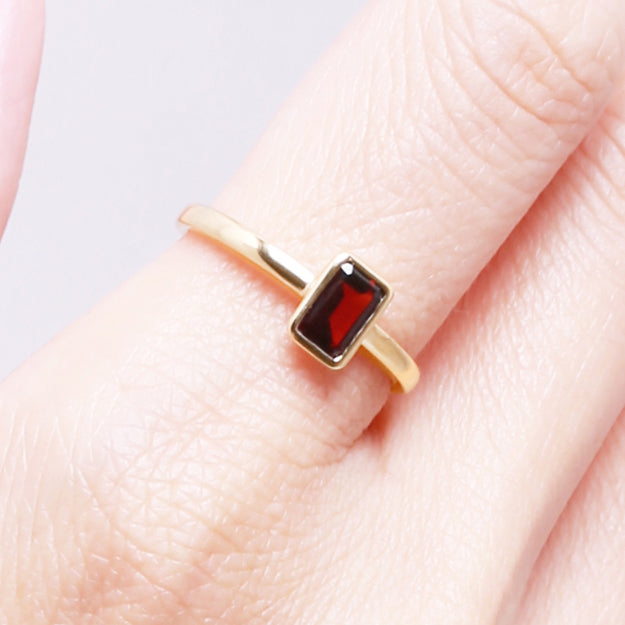 K18/Pt「ガーネット セーラ」リング