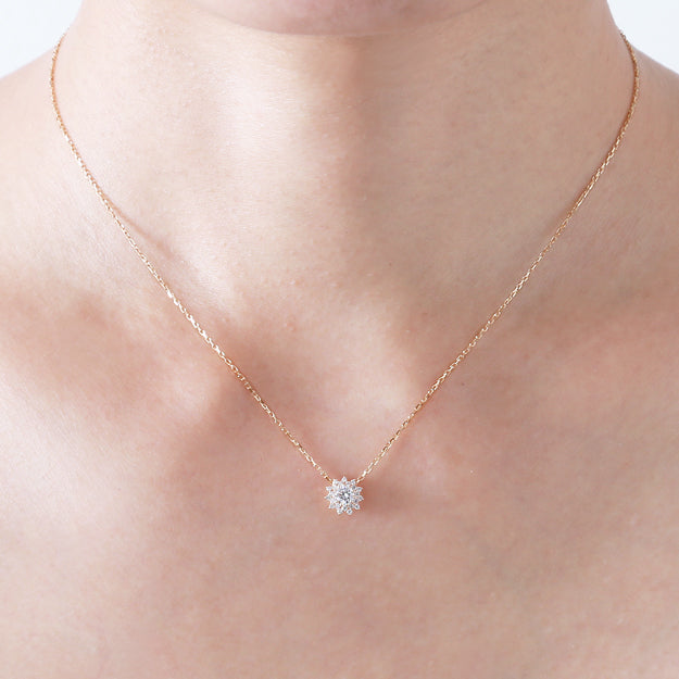 K18/Pt「クリスタル」ネックレス