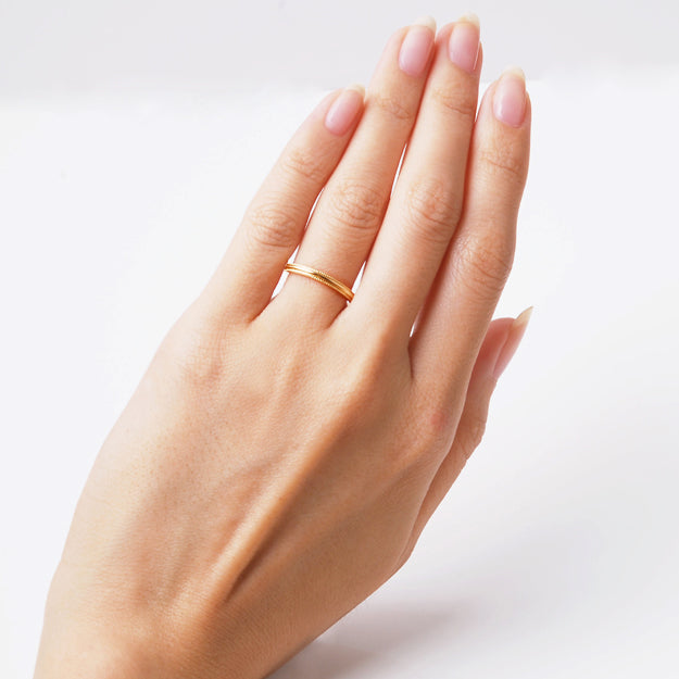 K18/Pt「フリージア」リング