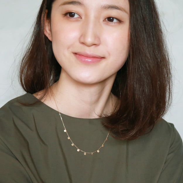 K18「フリンジ コイン」ネックレス