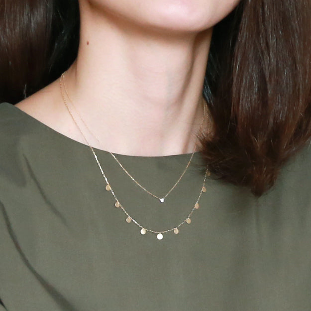 K18「フリンジ コイン」ネックレス