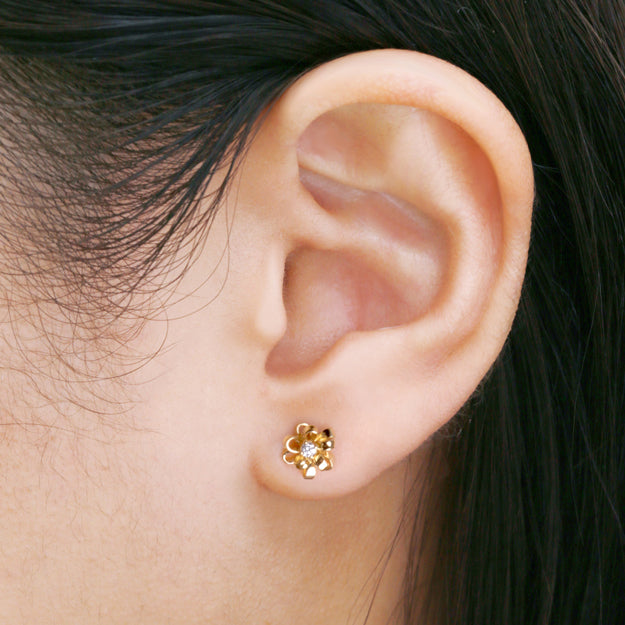 K18/Pt「ボンボン」ピアス