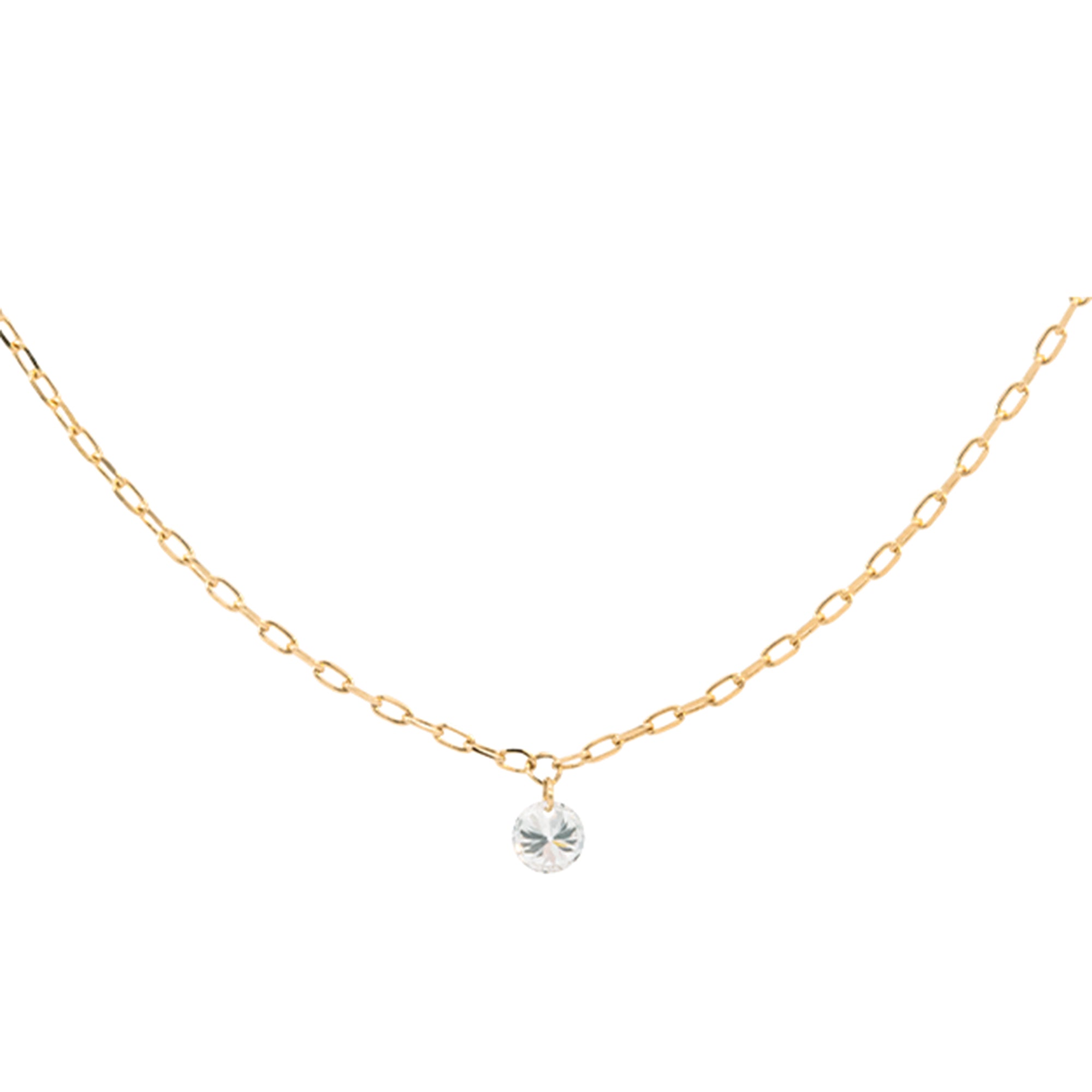 K18/Pt「0.01ctルフル ミニ」ネックレス